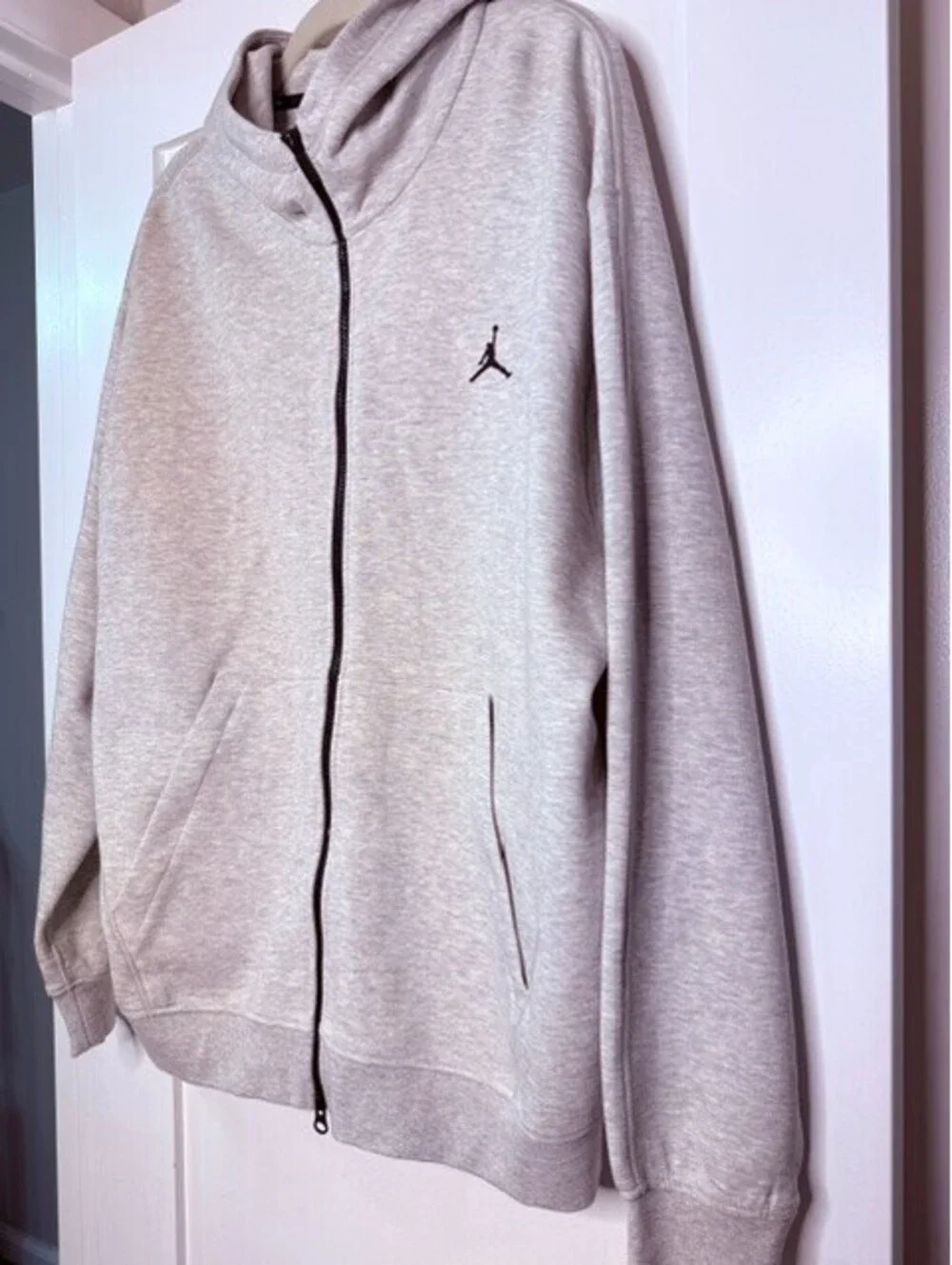 Nike Jordan Sport Men's Full Zip Hoodie Gray Jumpman Hooded Sweatshirt L NWT